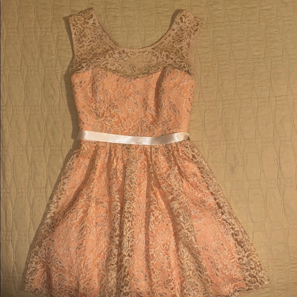 Pink Laced Cocktail Dress